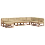 vidaXL Ensemble de canapés d'extérieur 8 Pièces Naturel et Beige