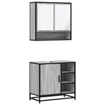 vidaXL Ensemble de meubles de salle de bain 2 Pièces Sonoma gris
