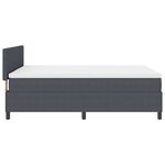 vidaXL Lit à ressort LED Gris foncé et blanc 140 x 190 cm