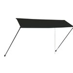 vidaXL Auvent rétractable avec LED 350x150 cm Anthracite