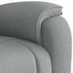 vidaXL Fauteuil de massage inclinable Gris clair Tissu