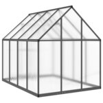 vidaXL Serre avec cadre de base anthracite 224x169x195 cm aluminium