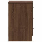 vidaXL Table de chevet Chêne marron 38x35x56 cm Bois d'ingénierie