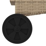 vidaXL Chaises longues avec coussins lot de 2 beige résine tressée