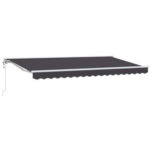 vidaXL Auvent Rétractable Anthracite 350x200 cm tissu