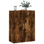 vidaXL Armoire murale chêne fumé 69 5x34x90 cm