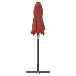 vidaXL Parasol de jardin Couleur terre cuite 370 x 197 x 239 cm