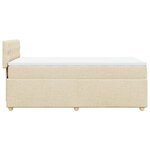 vidaXL Sommier à lattes de lit et matelas Crème 90x190 cm Tissu