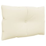 vidaXL Coussins de palette lot de 2 crème tissu
