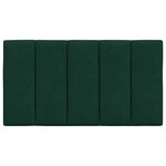 vidaXL Coussin de tête de lit Hanko vert foncé 80 cm velours