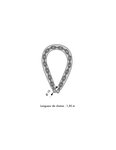 THIRARD - Chaîne acier gainé nylon Loops  vélo  moto  barrières  1.5m  noir  cadenas  2 clés