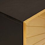 vidaXL Meuble d'appoint avec stockage Noir et or 60 x 33.5 x 75 cm
