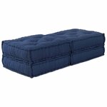 vidaXL Unité de canapé modulaire 2 Pièces Indigo 140 x 70 x 36 cm Tissu