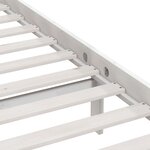 vidaXL Cadre de lit sans matelas blanc bois massif