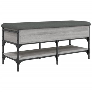 vidaXL Banc à chaussures sonoma gris 102x42x45 cm bois d'ingénierie