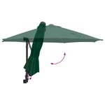 vidaXL Grand Parasol Vert de Patio Métal  Polyester Grand Inclinable