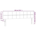 vidaXL Têtes de lit 2 Pièces Crème 90x5x78/88 cm Tissu