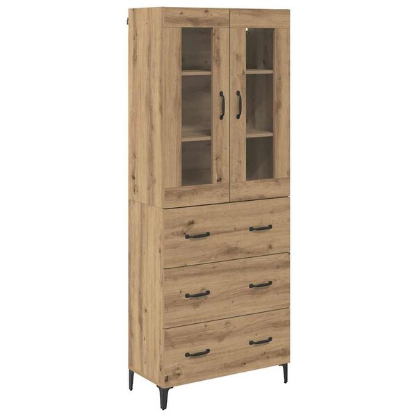 vidaXL Haut Armoire Montage mural Chêne artisanal 69 5 x 34 x 180 cm