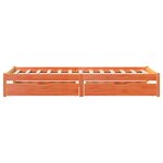 vidaXL Cadre de lit sans matelas cire marron 90x190 cm bois pin massif