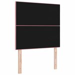 vidaXL Tête de lit avec des lumières à LED Réglable Rose 80 cm Velours