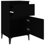 vidaXL Tables de chevet 2 Pièces noir 40x35x70 cm