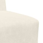 vidaXL Unité de Sofa Modulaire Sans Accoudoirs 3 Pièces Crème