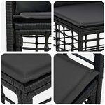 vidaXL Ensemble de canapés d'extérieur 9 Pièces Noir et Gris foncé