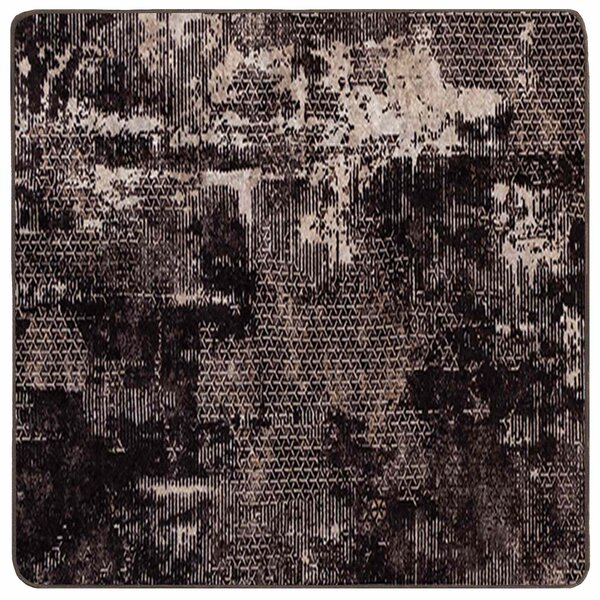 vidaXL Coureur de Tapis MARSA Noir 100 x 100 cm Polyester et PVC