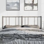 vidaXL Tête de lit de remplacement métal noir 150 cm