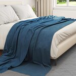 vidaXL Couvertures à jeter 6 Pièces Bleu marine 240 x 220 cm Toison