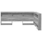 vidaXL Tête de lit de rangement Gris Sonoma 150 cm Bois d'ingénierie