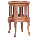 vidaXL Armoire de vitrine Naturel 50x50x76 cm Bois d'acajou massif