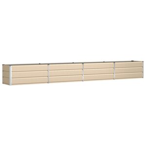 vidaXL Jardinière Ivoire 480 x 50 x 45 cm Acier galvanisé