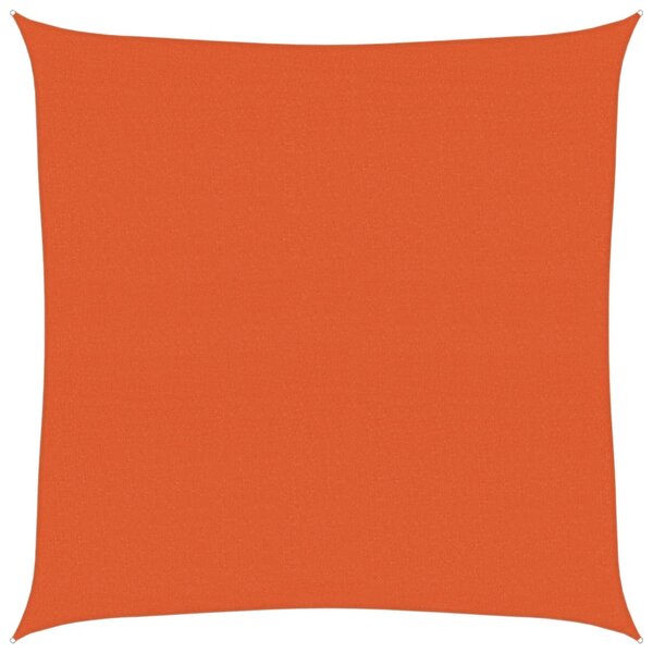 vidaXL Voile d'ombrage 160 g/m² carré orange 6x6 m PEHD