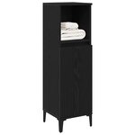 vidaXL Cabinet de salle de bain avec porte Chêne noir 30 x 30 x 100 cm