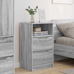 vidaXL Tables de chevet avec tiroir 2 Pièces Gris Sonoma 40 x 30 x 467 cm