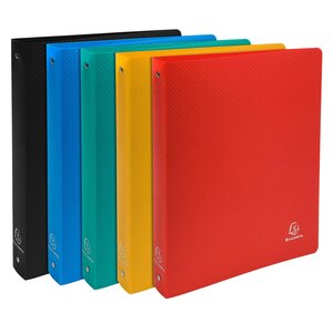 Classeur 4 Anneaux 30mm Polypropylène Opak - A4 Maxi - Couleurs Assorties - X 20 - Exacompta