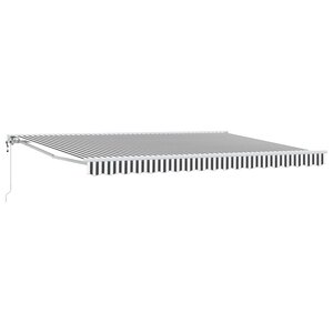 vidaXL Auvent rétractable électrique Anthracite et blanc 4 5 × 3 5 m