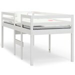vidaXL Lit haut Blanc 80x200 cm Bois de pin massif