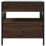 vidaXL Table basse avec LED Infinity chêne marron 50x50x51 cm