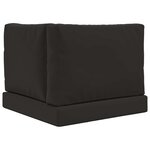 vidaXL Coussin de canapé d'extérieur 3 Pièces Noir Polyester