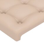 vidaXL Tête de lit à LED Cappuccino 147x16x78/88 cm Similicuir