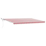 vidaXL Auvent Rétractable Rouge et Blanc 450 × 300 cm