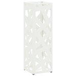 vidaXL Porte-parapluie Blanc Métal Standard