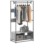 vidaXL Armoire sonoma gris 90x50x180 cm bois d'ingénierie