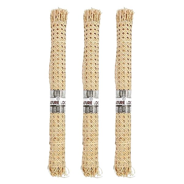 3 rouleaux de cannage - Rotin tressage large 40 x 50 cm