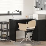 vidaXL Bureau Chêne noir Bois d'ingénierie Compact Bureau moderne
