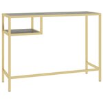 Bureau table poste de travail meuble d'ordinateur informatique étude d'ordinateur Marbre 100 x 36 x 74 cm Verre trempé noir 02_0023736
