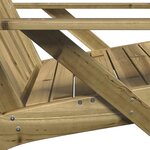 vidaXL Chaise de jardin adirondack 75x77x77 cm bois de pin imprégné