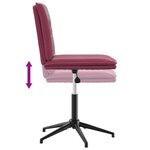 vidaXL Chaises à manger lot de 6 rouge bordeaux velours